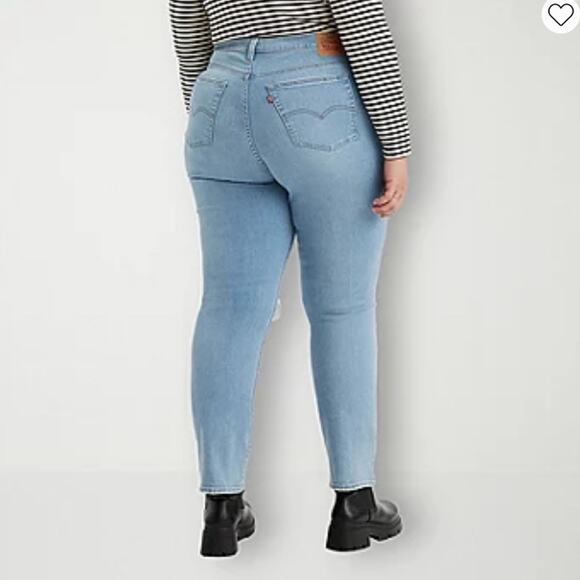 Levi's Denim - Levi's Plus Size 724 Distressed High Rise Straight Jean Size 18